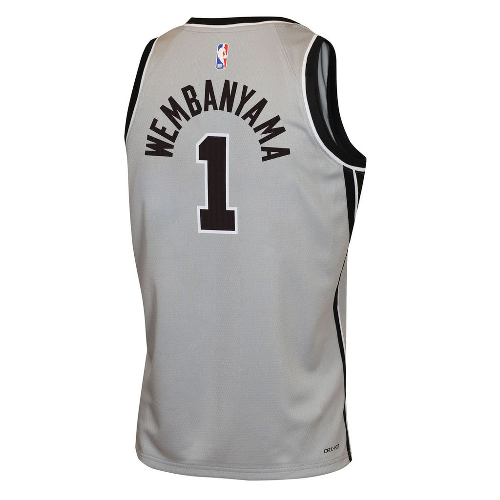 San Antonio Spurs Victor Wembanyama Jordan Brand Youth Swingman Jersey - Statement Edition - Silver