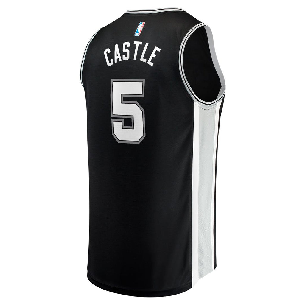 San Antonio Spurs Stephon Castle Fanatics 2024 NBA Draft Fast Break Player Jersey - Icon Edition - Black