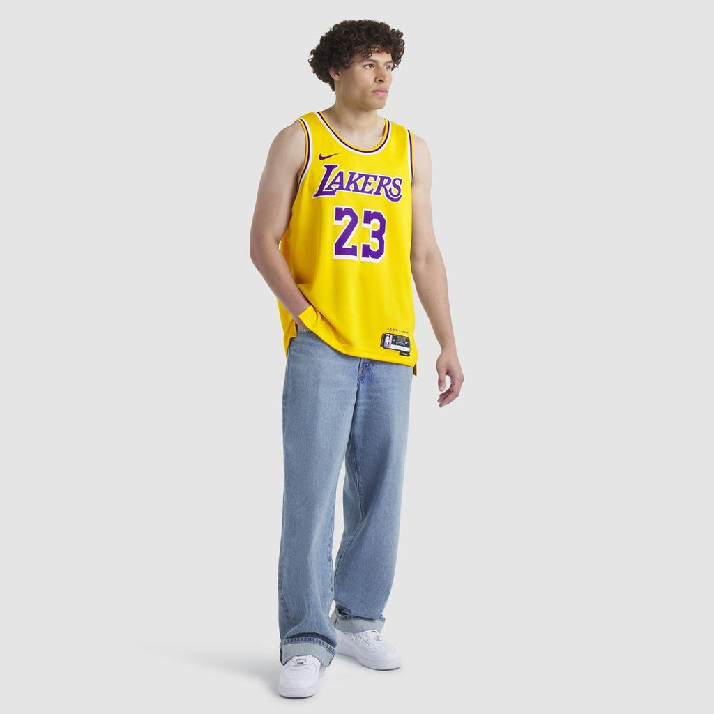 Los Angeles Lakers LeBron James Nike Unisex Swingman Jersey - Association Edition - White
