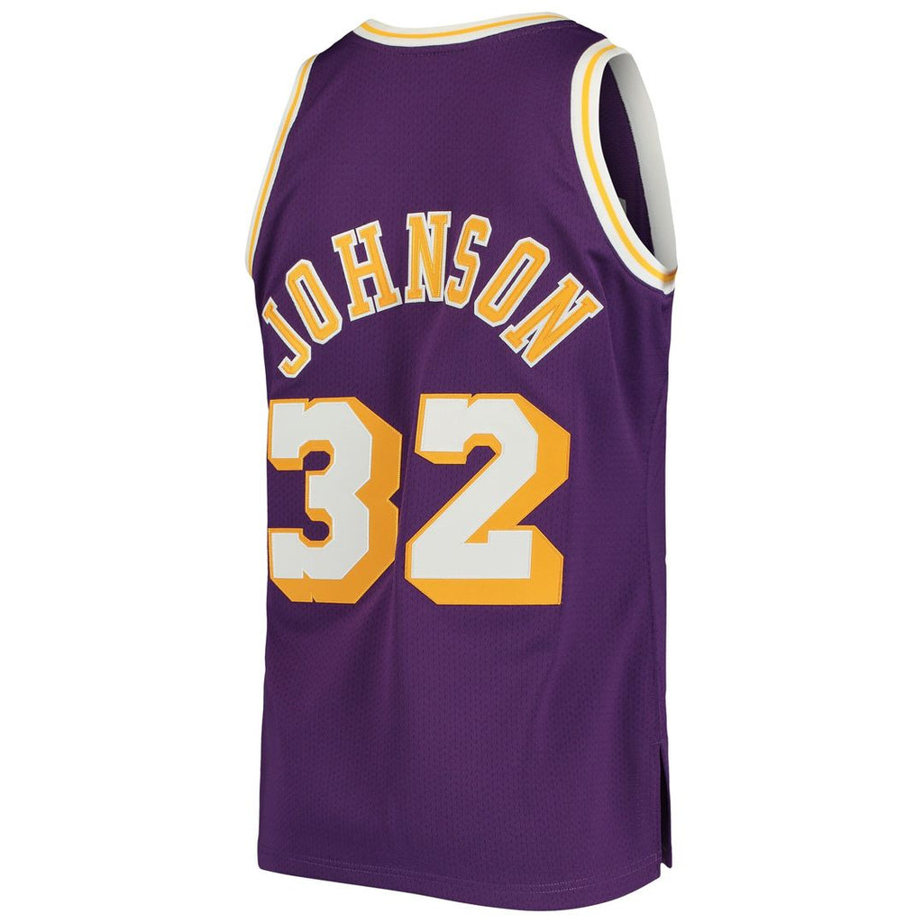 Los Angeles Lakers Magic Johnson Mitchell & Ness 1984/85 Hardwood Classics Authentic Jersey - Purple