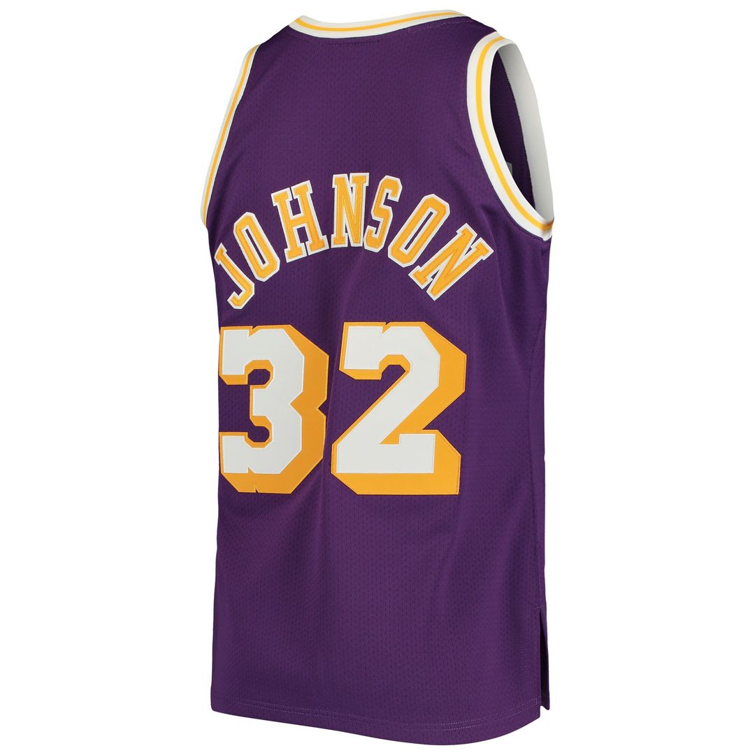 Los Angeles Lakers Magic Johnson Mitchell & Ness 1984/85 Hardwood Classics Authentic Jersey - Purple