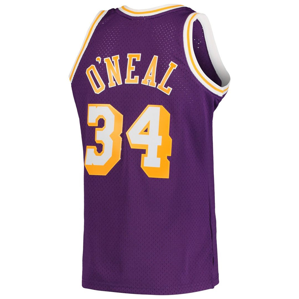 Los Angeles Lakers Shaquille O'Neal Mitchell & Ness Hardwood Classics Swingman Jersey - Purple