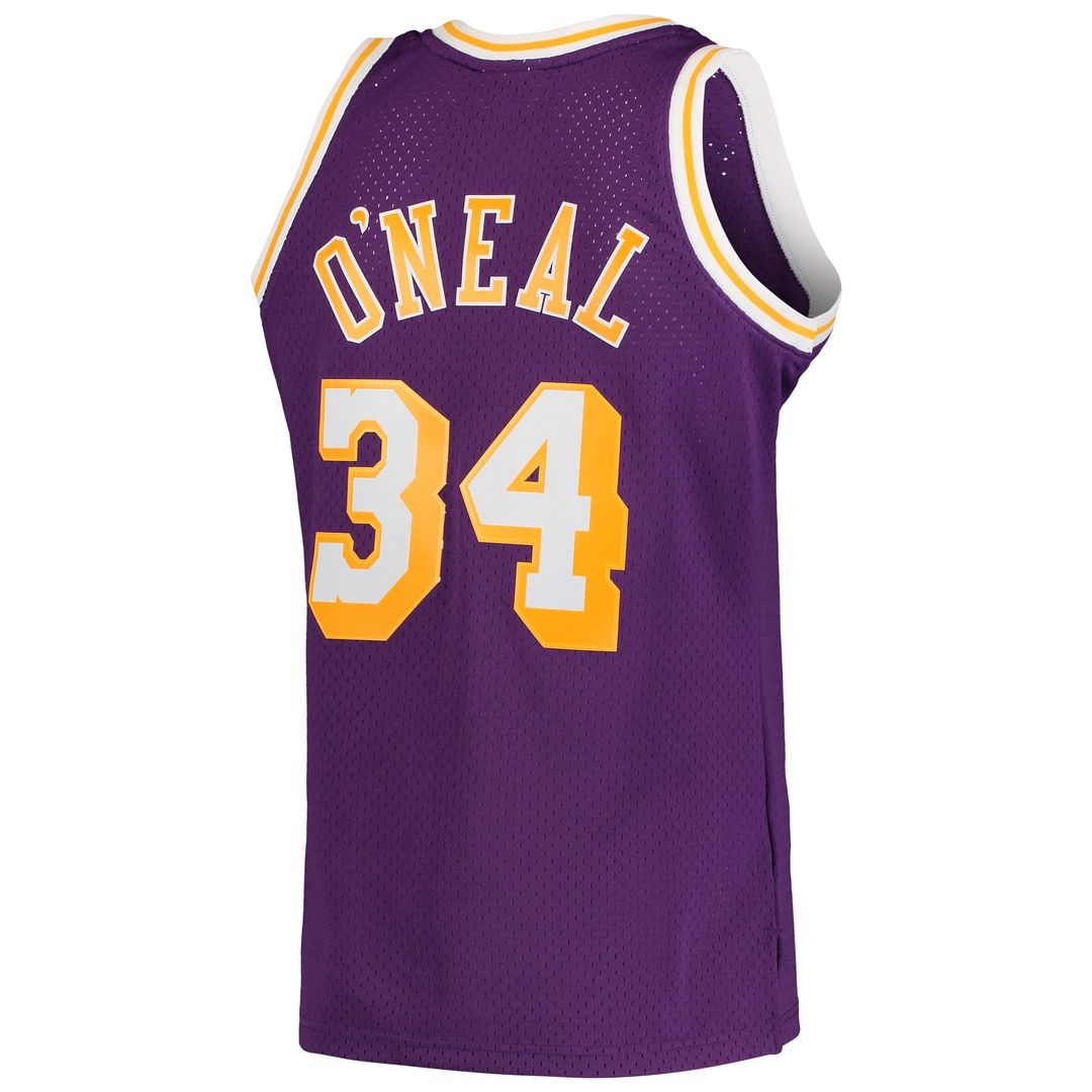Los Angeles Lakers Shaquille O'Neal Mitchell & Ness Hardwood Classics Swingman Jersey - Purple