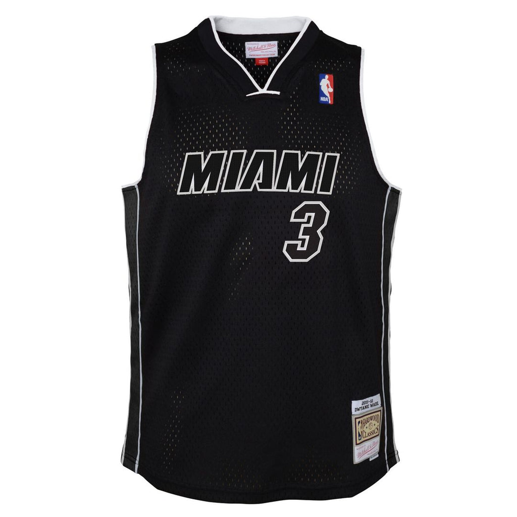 Miami Heat Dwyane Wade Mitchell & Ness Youth 2011/12 Hardwood Classics Swingman Alternate Jersey - Black