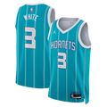 Charlotte Hornets Coby White Jordan Brand Unisex Swingman Jersey - Icon Edition - Teal