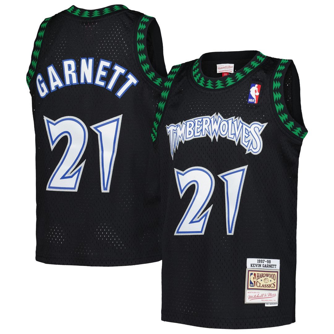 Minnesota Timberwolves Kevin Garnett Mitchell & Ness Youth 1995 - 96 Hardwood Classics Swingman Jersey - Blue