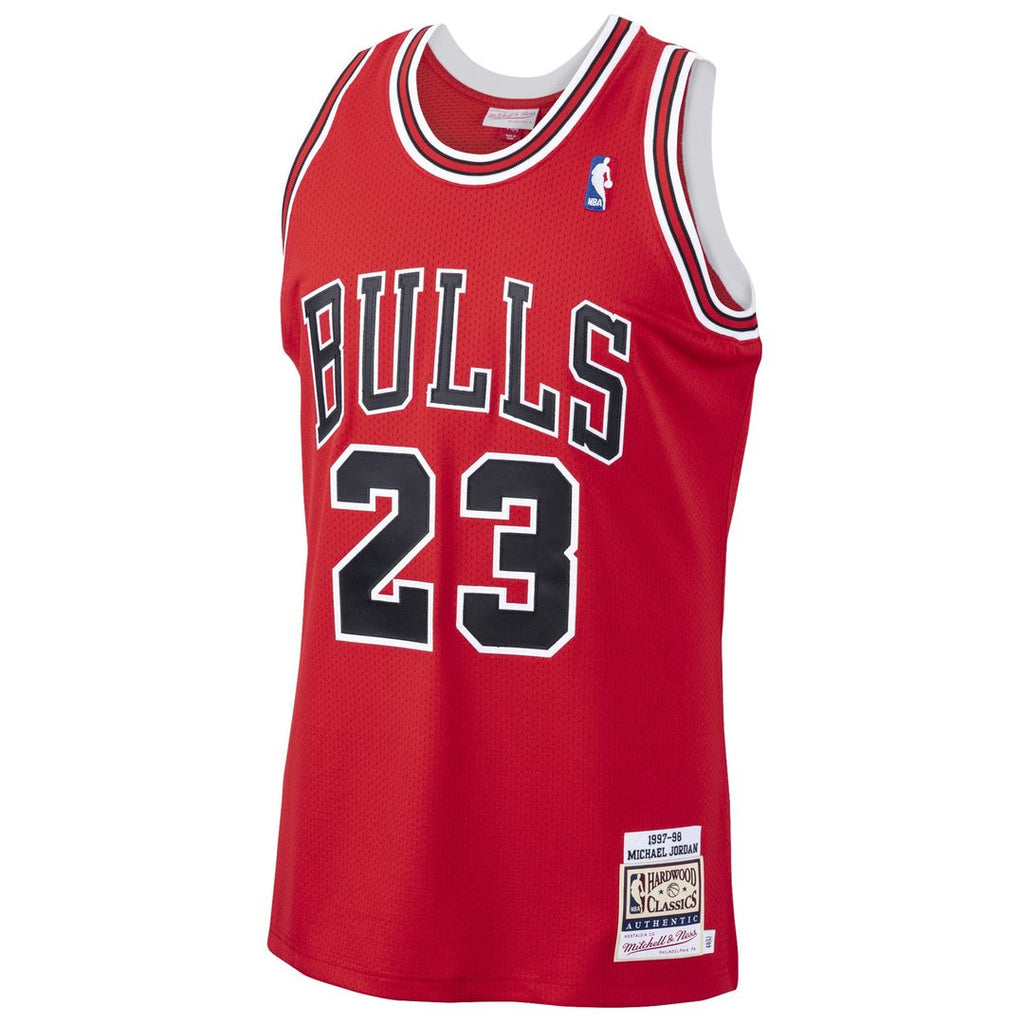 Chicago Bulls Michael Jordan Mitchell & Ness 1997/98 Hardwood Classics Authentic Jersey - Scarlet