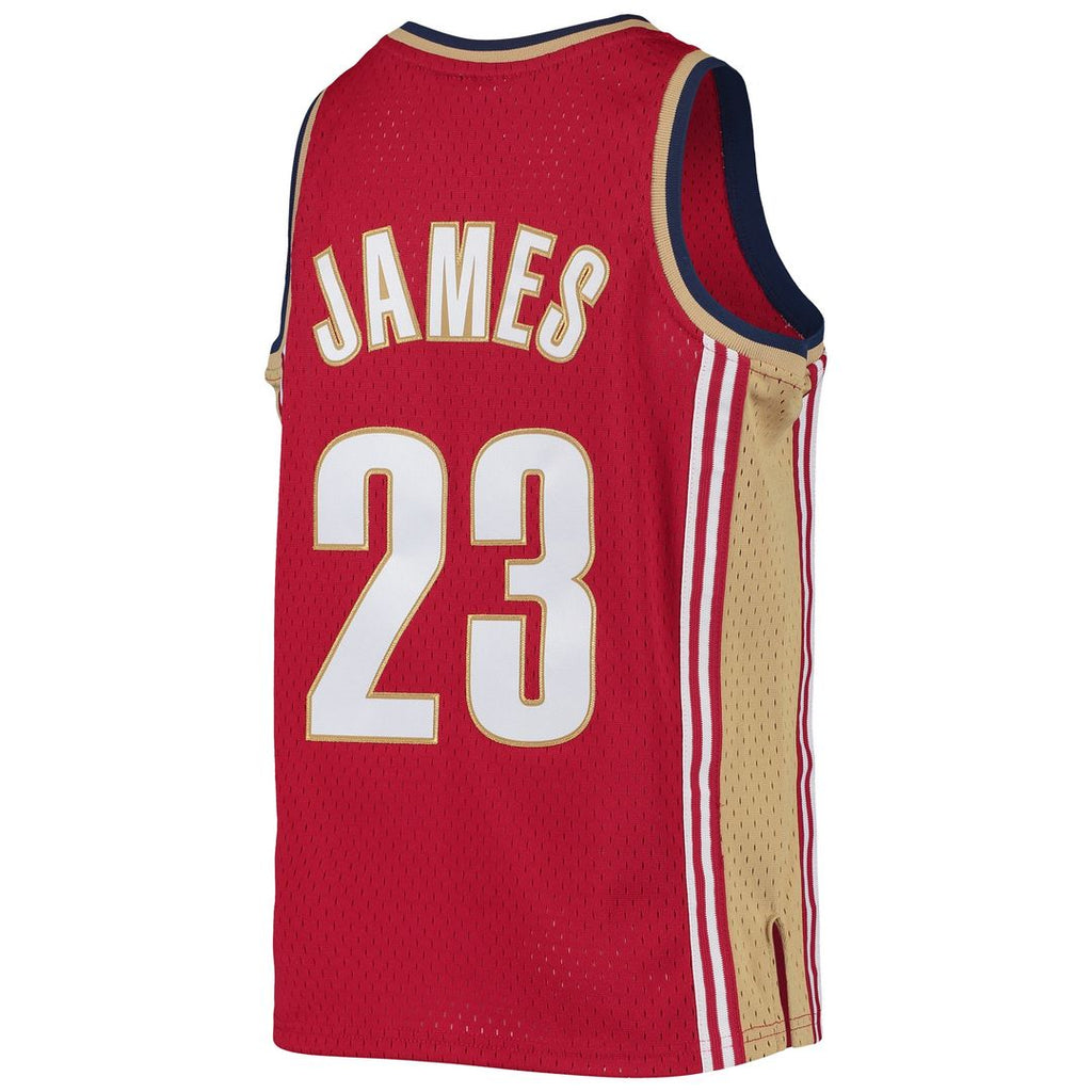 Cleveland Cavaliers LeBron James Mitchell & Ness Youth 2003 - 04 Hardwood Classics Swingman Jersey - Wine