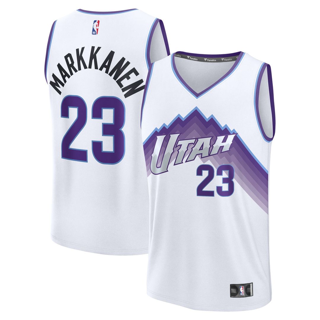 Utah Jazz Lauri Markkanen Fanatics Fast Break Replica Jersey - Association Edition - White