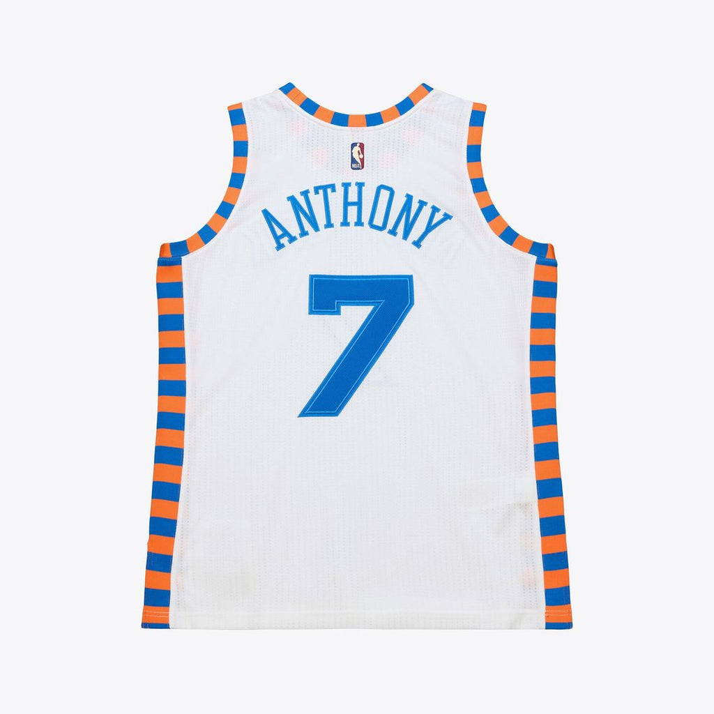 New York Knicks Carmelo Anthony Mitchell & Ness 2015 - 16 Hardwood Classics Authentic Jersey - White