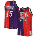 Toronto Raptors Vince Carter Mitchell & Ness Big & Tall Hardwood Classics 1998/99 Split Swingman Jersey - Purple/Red