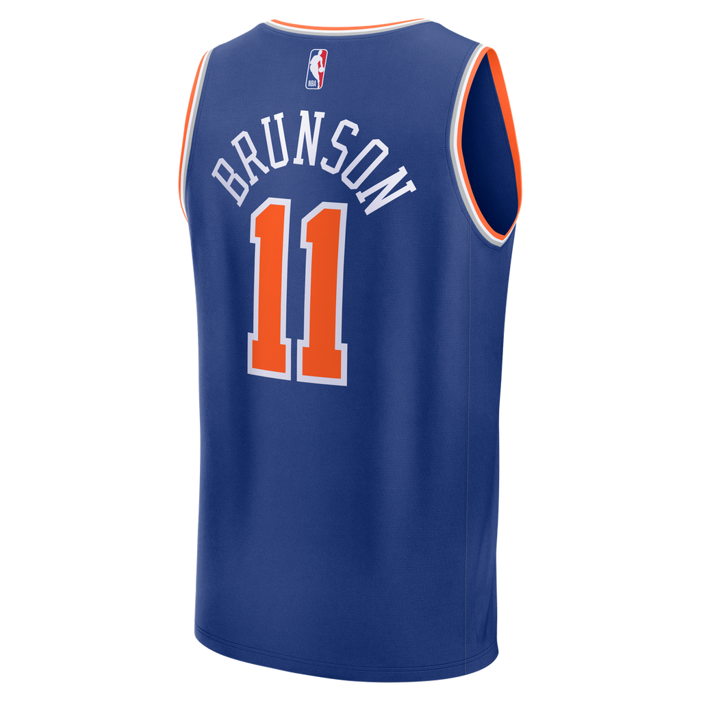 New York Knicks Jalen Brunson Fanatics Youth 2026 NBA Finals Champions Fast Break Replica Jersey - Icon Edition - Blue