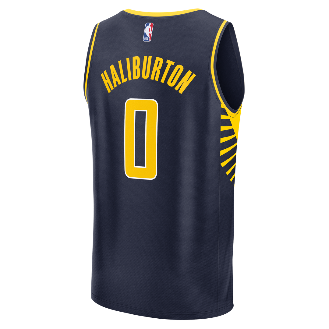 Indiana Pacers Tyrese Haliburton Fanatics Fast Break Replica Jersey - Navy - Icon Edition