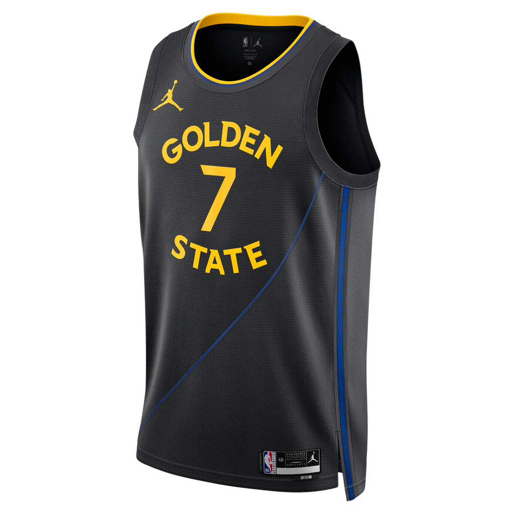 Golden State Warriors Kristaps Porziņģis Jordan Brand Unisex Swingman Jersey - Statement Edition - Black