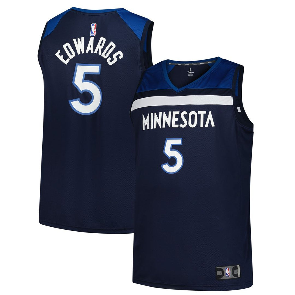 Minnesota Timberwolves Anthony Edwards Fanatics Big & Tall Fast Break Jersey - Icon Edition - Navy