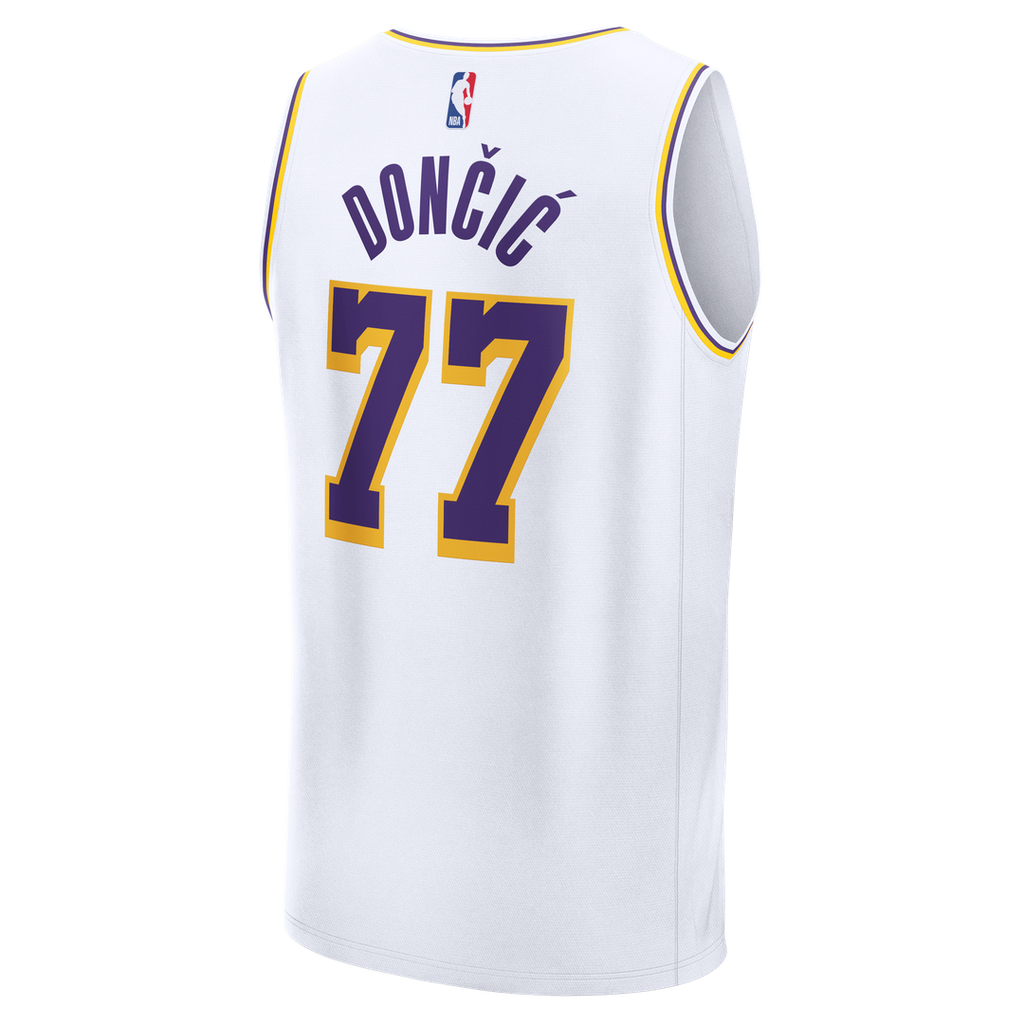 Los Angeles Lakers Luka Dončić Fanatics Youth Fast Break Replica Jersey - White - Association Edition