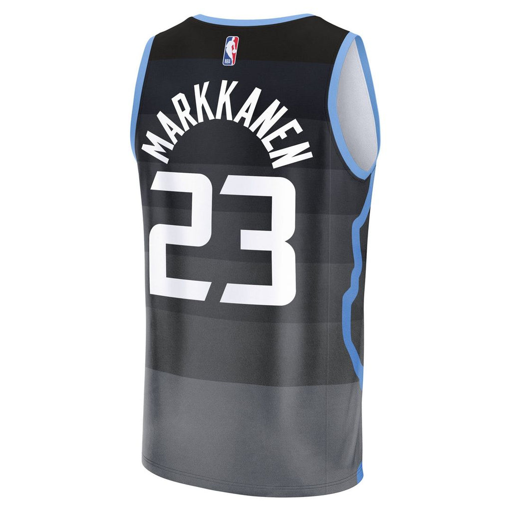 Utah Jazz Lauri Markkanen Fanatics Youth Fast Break Jersey - City Edition - Black