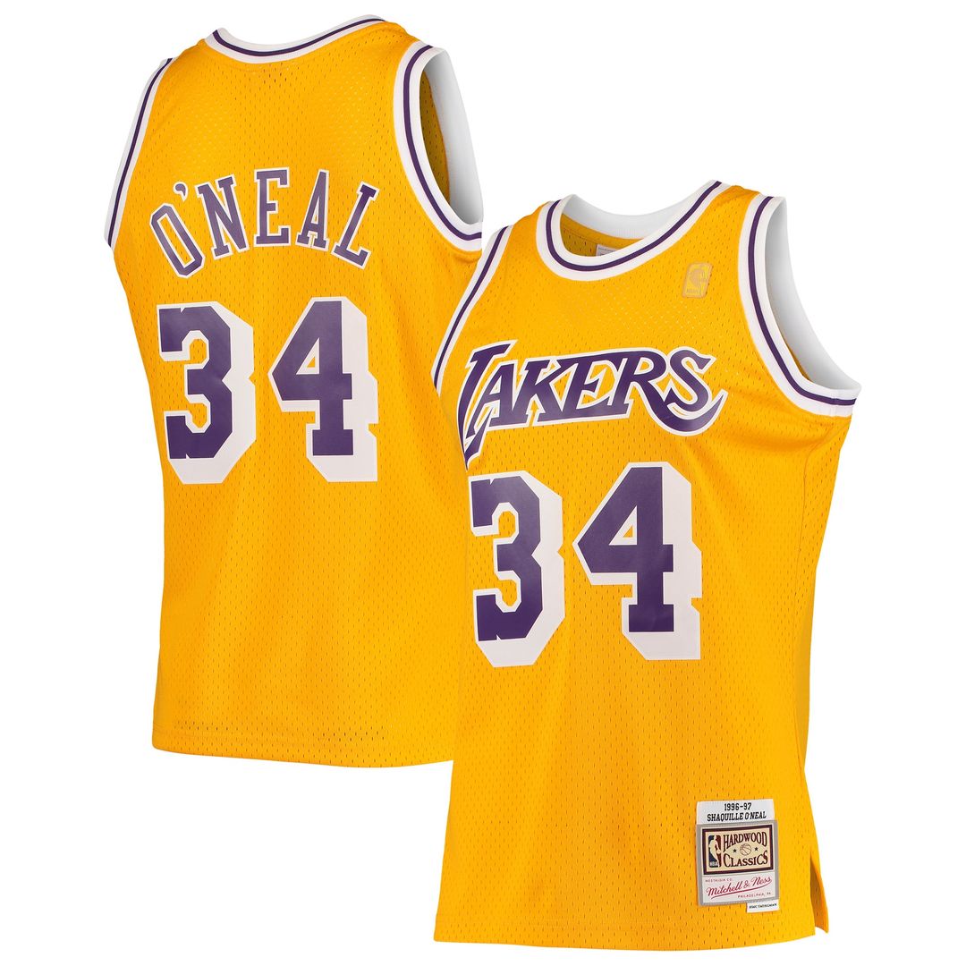 Los Angeles Lakers Shaquille O'Neal Mitchell & Ness Hardwood Classics Swingman Jersey - Purple