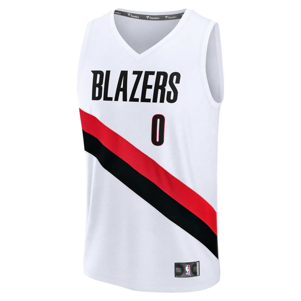 Portland Trail Blazers Damian Lillard Fanatics Fast Break Replica Jersey - White - Association Edition