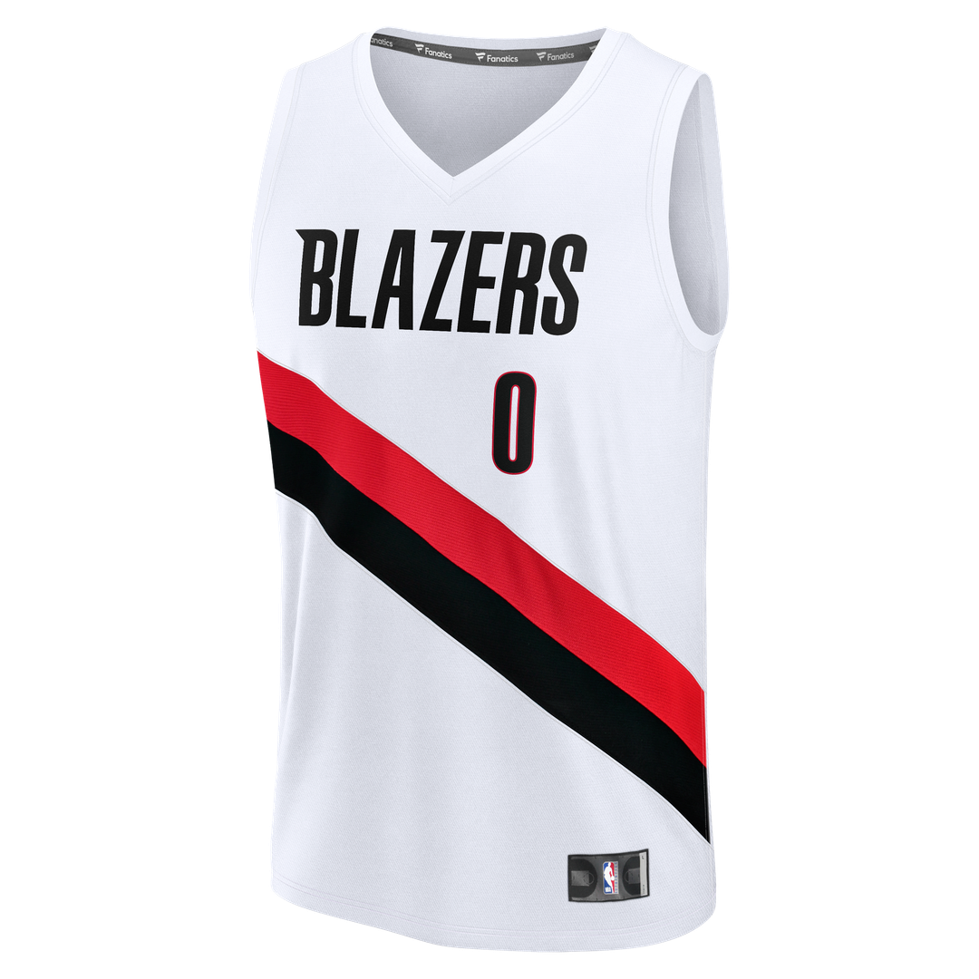 Portland Trail Blazers Damian Lillard Fanatics Fast Break Replica Jersey - White - Association Edition
