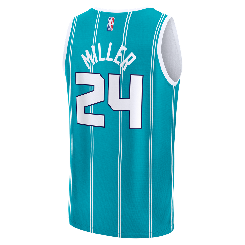 Charlotte Hornets Brandon Miller Fanatics Youth Fast Break Replica Jersey - Teal - Icon Edition