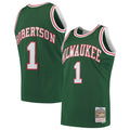 Milwaukee Bucks Oscar Robertson Mitchell & Ness 1971/72 Hardwood Classics Swingman Jersey - Green
