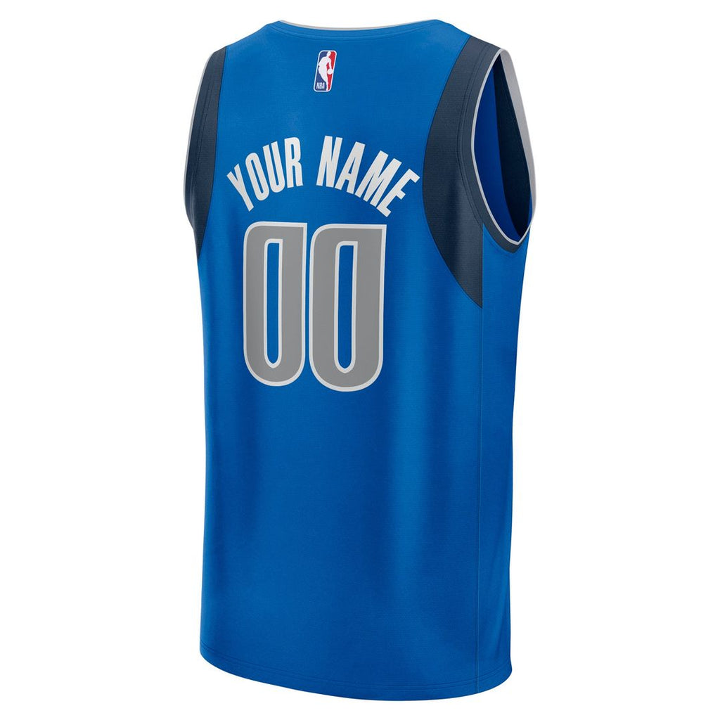 Dallas Mavericks Fanatics Fast Break Custom Jersey - Statement Edition - Navy