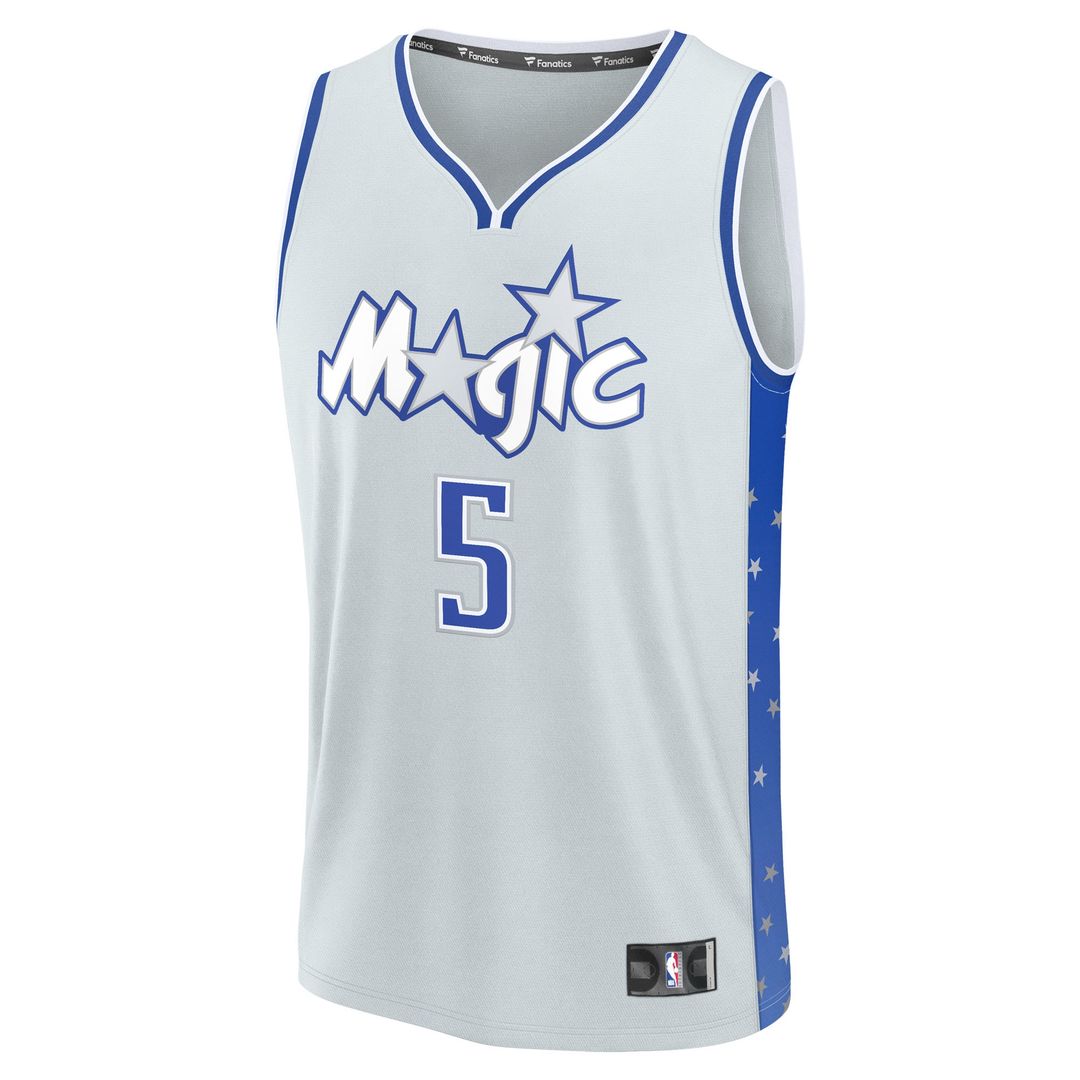 Orlando Magic Paolo Banchero Fanatics 2025/26 City Edition Fast Break Jersey - Silver